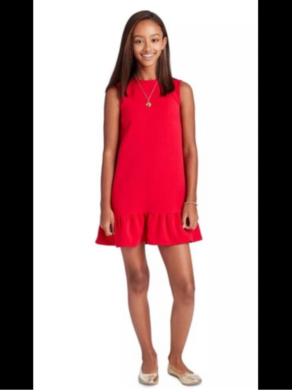 Vineyard Vines Girls Red Sleeveless Ponte Party dress in calypso red, S (7-8)